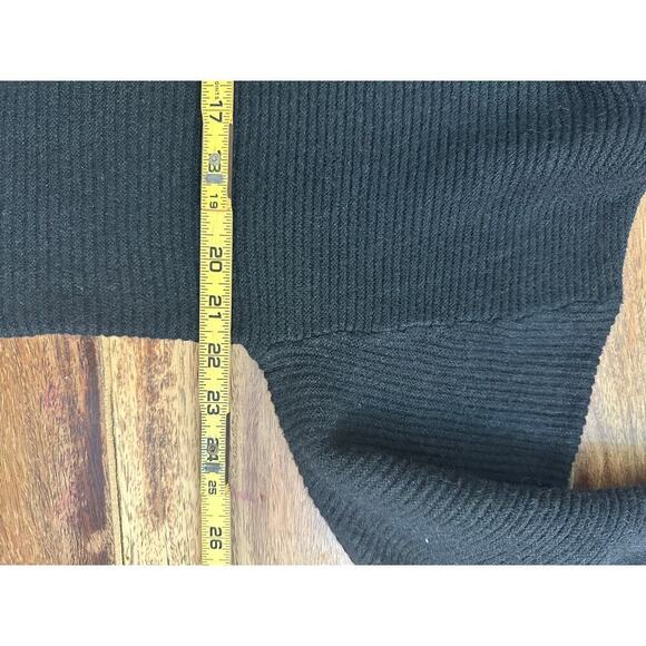 Lovestitch Women's Black V-Neckline Balloon Sleeves Sweater Dress Size Medium - Picture 8 of 8